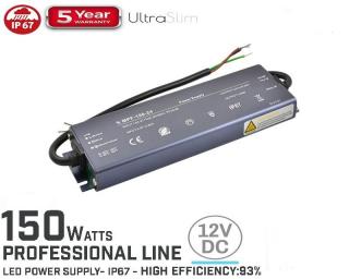 Sursa de alimentare cu tensiune constanta PFC IP67 12V 150W