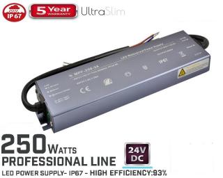 Sursa de alimentare cu tensiune constanta PFC IP67 24V 250W