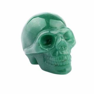 Craniu 5 cm sculptat manual din cristal de Aventurin piatra semipretioasa vindecatoare Figurina artistica pentru decor de Halloween, decoratiune pentru biroul de acasa