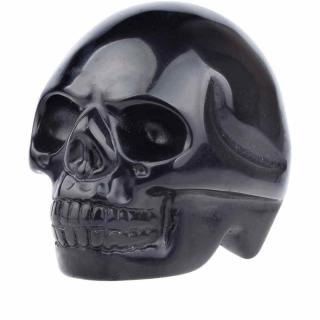 Craniu 5 cm sculptat manual din cristal de Obsidian piatra semipretioasa vindecatoare Figurina artistica pentru decor de Halloween, decoratiune pentru biroul de acasa