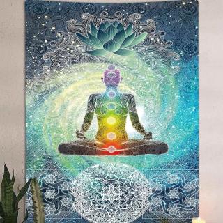 Panza de Perete sau Decor de perete cu sapte chakre pentru yoga, spiritualitate si meditatie