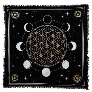 Panza Sacra pentru altar magic - Design Moon Phases - Vrajitorie Tarot Wiccani Spiritualitate