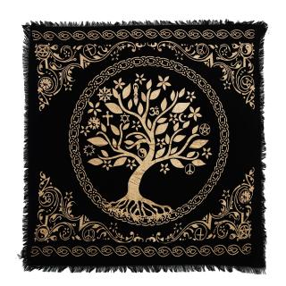 Panza Sacra pentru altar magic - Design Tree of Life Arborele Vietii - Vrajitorie Tarot Wiccani Spiritualitate