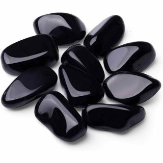 Piatra din Obsidian Negru Polisat (Rulat) 3-4 cm Ideale pentru Reiki si Vindecare Energetica