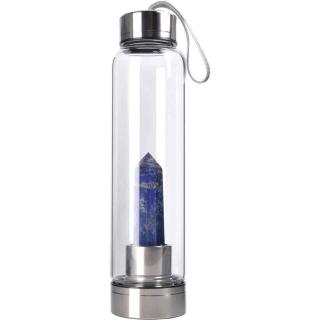 Sticla de apa cu varf de cristal Lapis Lazuli ,   550 ml