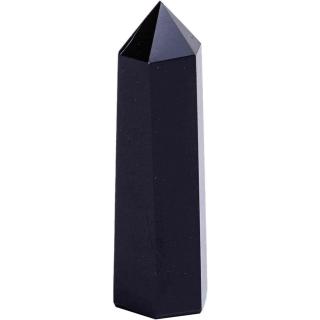 Turn de 9-10 cm din cristal semipretios vindecator hexagonal Obsidian - Obelisc pentru meditatie