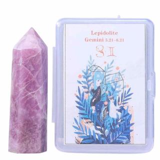 Varf de Cristal 6 cm pentru cele 12 zodii - Pietre semipretioase specifice zodiei Gemeni - Un cadou deosebit