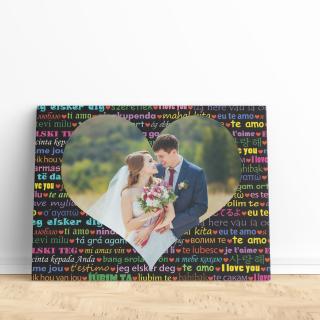 Tablou Personalizat Canvas Te Iubesc