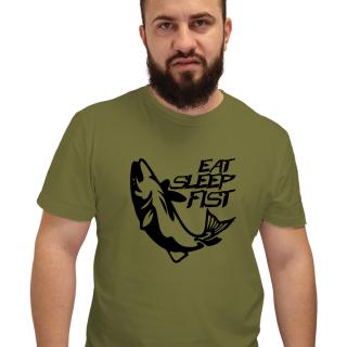 Tricou eat sleep fish