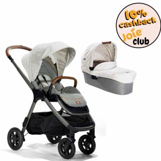 Carucior JOIE multifunctional 2 in 1 Finiti Signature, Oyster cu landou