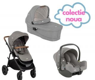 Joie - Carucior 3 in 1   reglabil pe inaltime Alore, cu landou   Landou Ramble XL si Scoica auto I-snug 2  Pebble