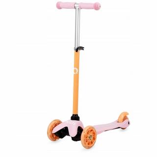 Trotineta cu 3 roti, QKIDS, LUMIS Orange, Ghidon reglabil pe 3 trepte, Flexbrake