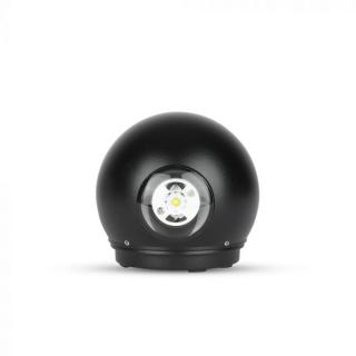 Aplica LED Neagra rotunda 6W  Alb Cald   Alb Natural IP65