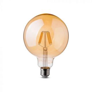 Bec LED Filament 6W E27 Dimabil Amber G95 - Lumina Calda