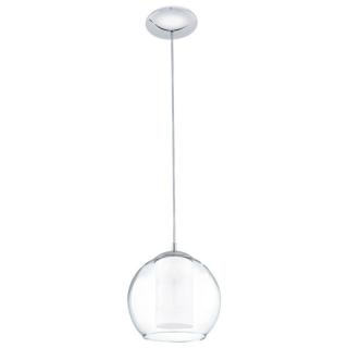 Pendul EGLO BOLSANO 92761, E27 1X60W O200mm, Transparent, Alb