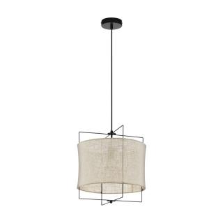 Pendul EGLO BRIDEKIRK 43292, E27 1X40W O400mm, Negru, panza natur