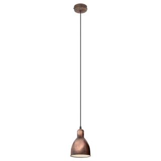 Pendul EGLO PRIDDY 1 E27 1X60W O155mm, Cupru antichizat