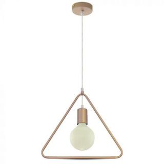 Pendul Suspendat E27 Metal Champagne Gold Geometric 5 Ani Garantie