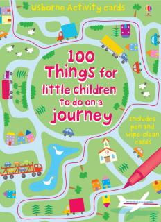 Carduri de activitati scrie si sterge   Wipe-clean cards: 100 things for little children to do on a journey  , reutilizabil, 3 ani+, Usborne