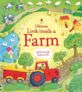 Carte cu clapete   Look inside a farm  , Usborne