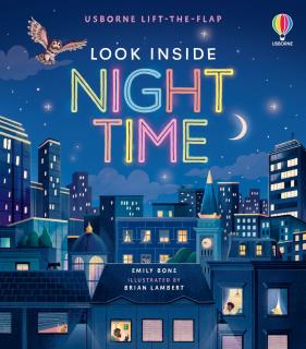 Carte cu clapete   Look inside Night Time  , Usborne