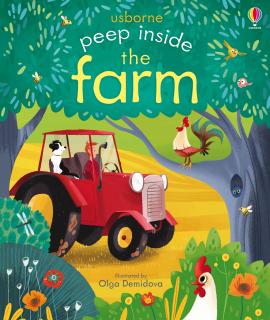 Carte cu clapete   Peep inside the Farm  , Usborne