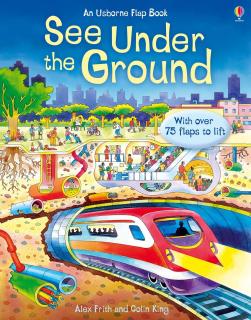 Carte cu clapete   See Under the Ground  , cartonata, Usborne