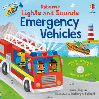 Carte cu luminite si sunete   Lights and Sounds Emergency Vehicles  , Usborne