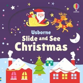 Carte cu panouri glisante   Slide and See Christmas  , cartonata, NOU, Usborne