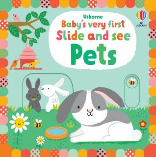 Carte cu panouri glisante   Slide and See Pets  , cartonata, Usborne