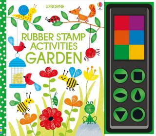 Carte cu stampile, activitati din gradina,   Rubber stamp activities garden  , Usborne