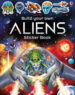 Carte cu stickers   Build Your Own Aliens Sticker Book  , Usborne