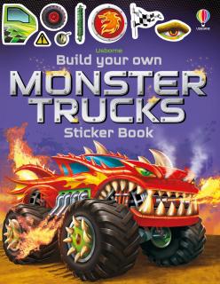 Carte cu stickers   Build Your Own Monster Trucks Sticker Book  , Usborne