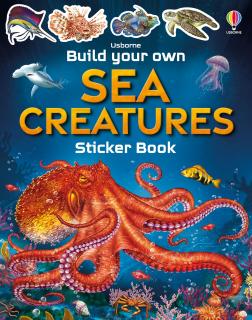 Carte cu stickers   Build Your Own Sea Creatures  , Usborne