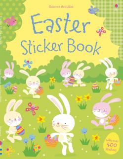 Carte cu stickers Paste, format mare, 400 stickers,   Easter Sticker Book  , Usborne