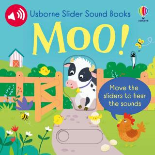 Carte cu sunete si panouri glisante   Moo!  , Usborne