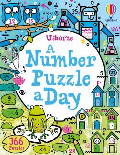 Carte de activitati   A Number Puzzle a Day  , 6 ani+, Usborne