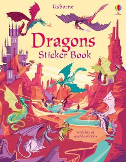 Carte de activitati   Dragons Sticker Book  , sparkly, Usborne