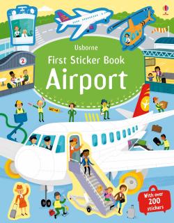 Carte de activitati   First Sticker Book Airport  , 200 stickers, Usborne