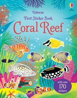 Carte de activitati   First Sticker Book Coral reef  , 170 stickers, Usborne