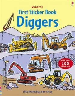 Carte de activitati   First Sticker Book Diggers  , 100 stickers, Usborne