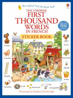 Carte de activitati   First Thousand Words in French Sticker Book  , 500 stickers, Usborne