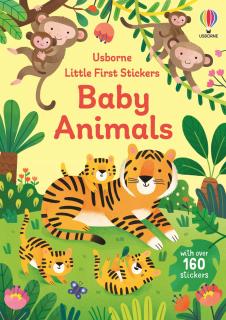 Carte de activitati   Little First Stickers Baby Animals  , format mic, 160 stickers, Usborne