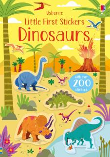 Carte de activitati   Little First Stickers Dinosaurs  , format mic, 200 stickers, Usborne