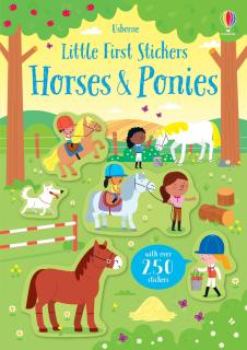 Carte de activitati   Little First Stickers Horses and Ponies  , format mic, 250 stickers, Usborne