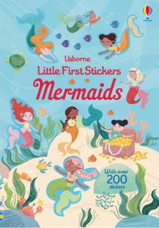 Carte de activitati   Little First Stickers Mermaids  , format mic, 200 stickers, Usborne