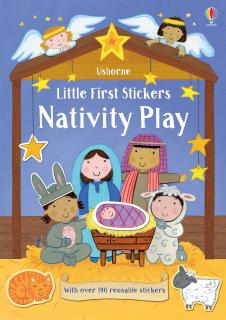 Carte de activitati   Little First Stickers Nativity Play  , format mic, 190 stickers, Usborne