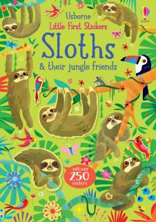 Carte de activitati   Little First Stickers Sloths  , format mic, 250 stickers, Usborne