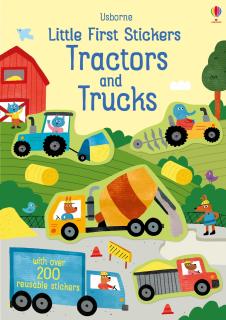 Carte de activitati   Little First Stickers Tractors and Trucks  , format mic, 200 stickers, Usborne