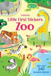 Carte de activitati   Little First Stickers Zoo  , format mic, 240 stickers, Usborne